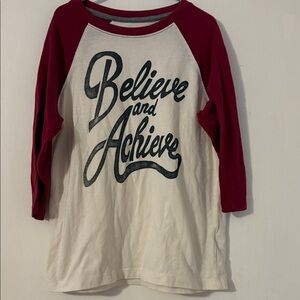 Old Navy Red and Gray Crew Neck Tee